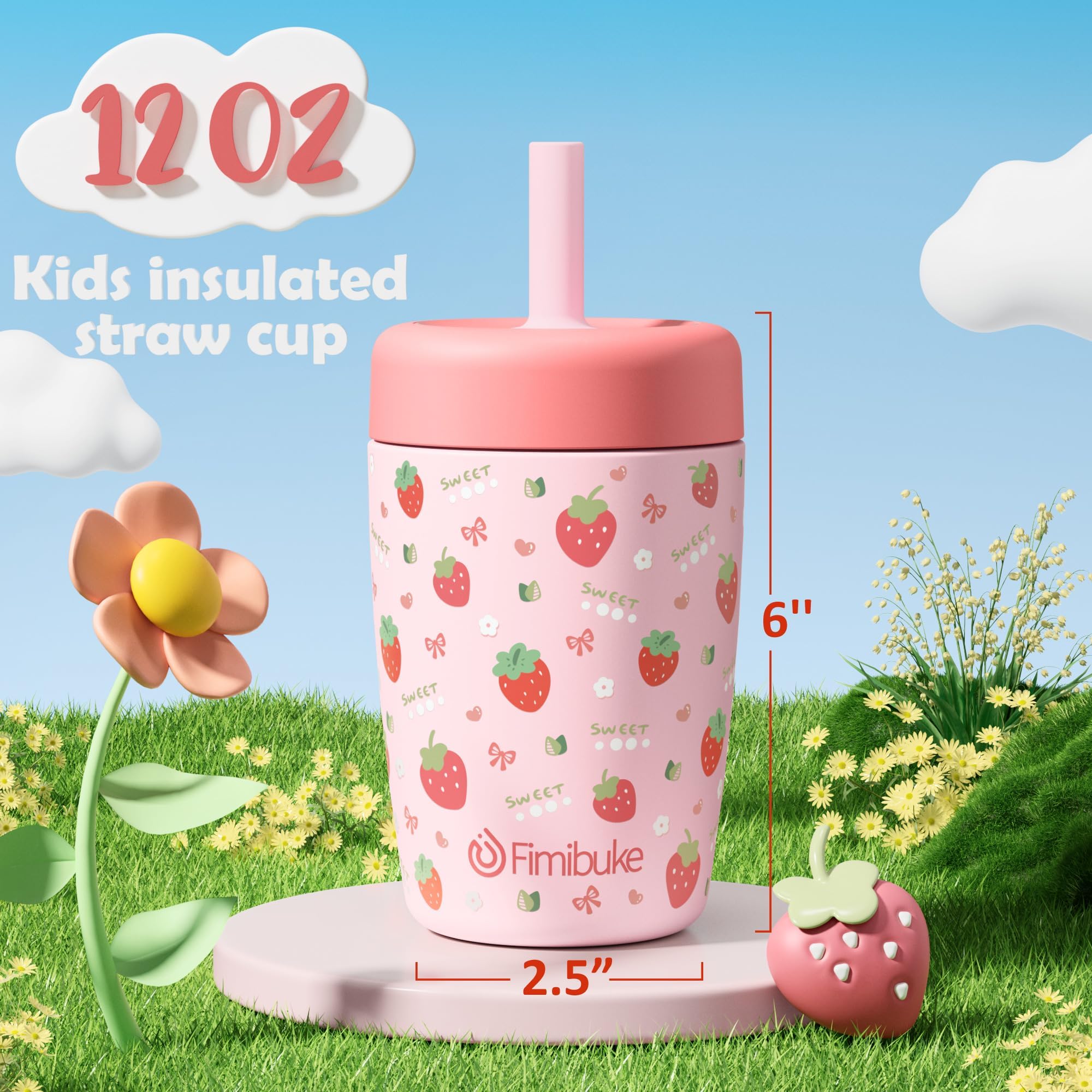 Vaso Fimibuke con aislamiento doble, mantiene bebidas frías por más tiempo.