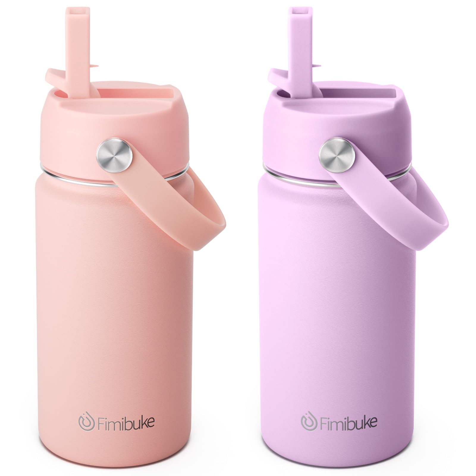 Fimibuke pack de dos botellas infantiles en milky pastel, perfecto para hidratar en casa y escuela.