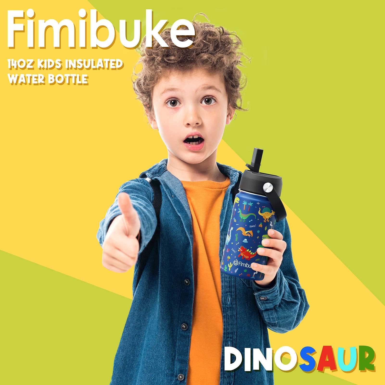 Regalo perfecto para niños: botella Fimibuke con colores divertidos.
