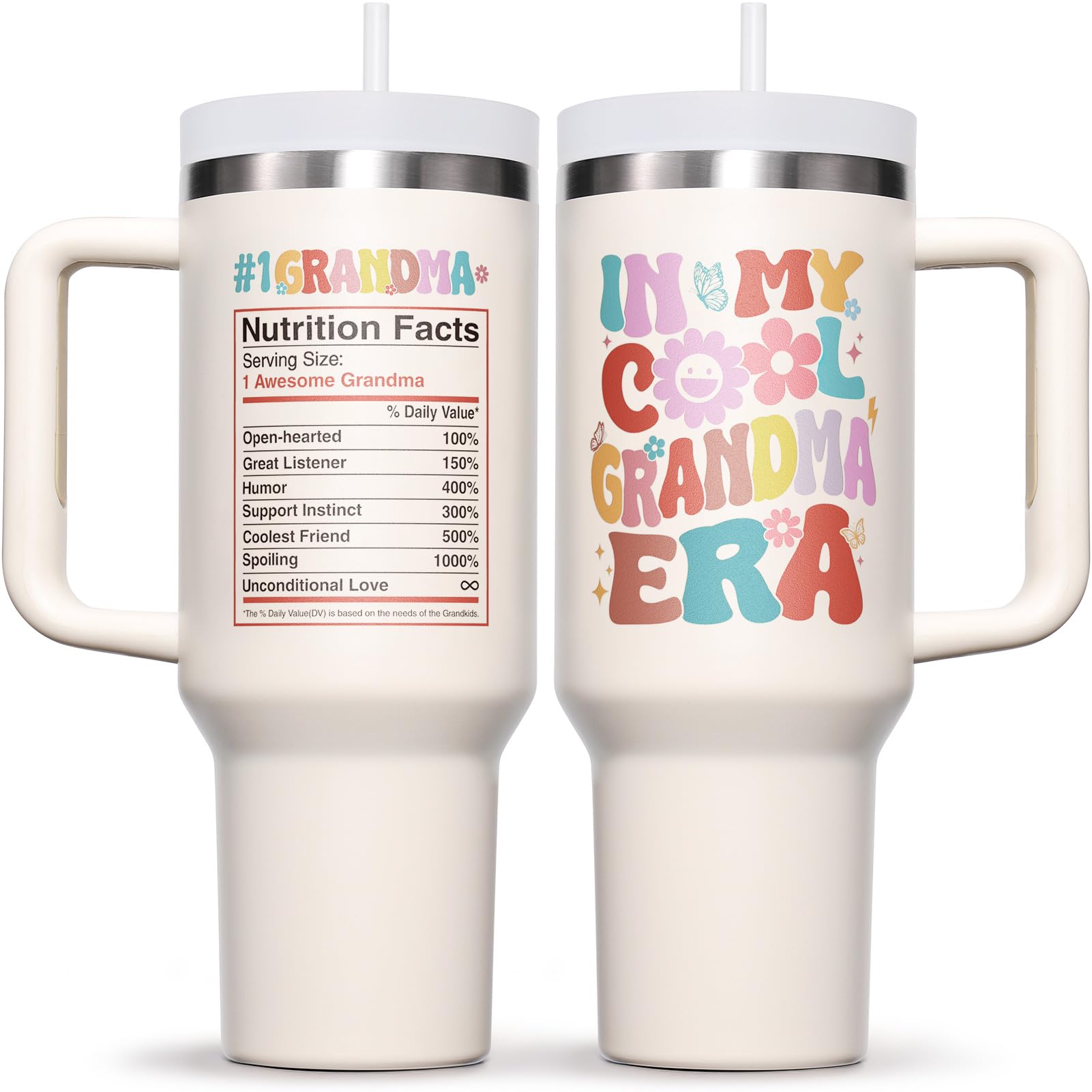 Fimibuke vaso térmico 40oz con mango, ideal para llevar bebidas frías o calientes.