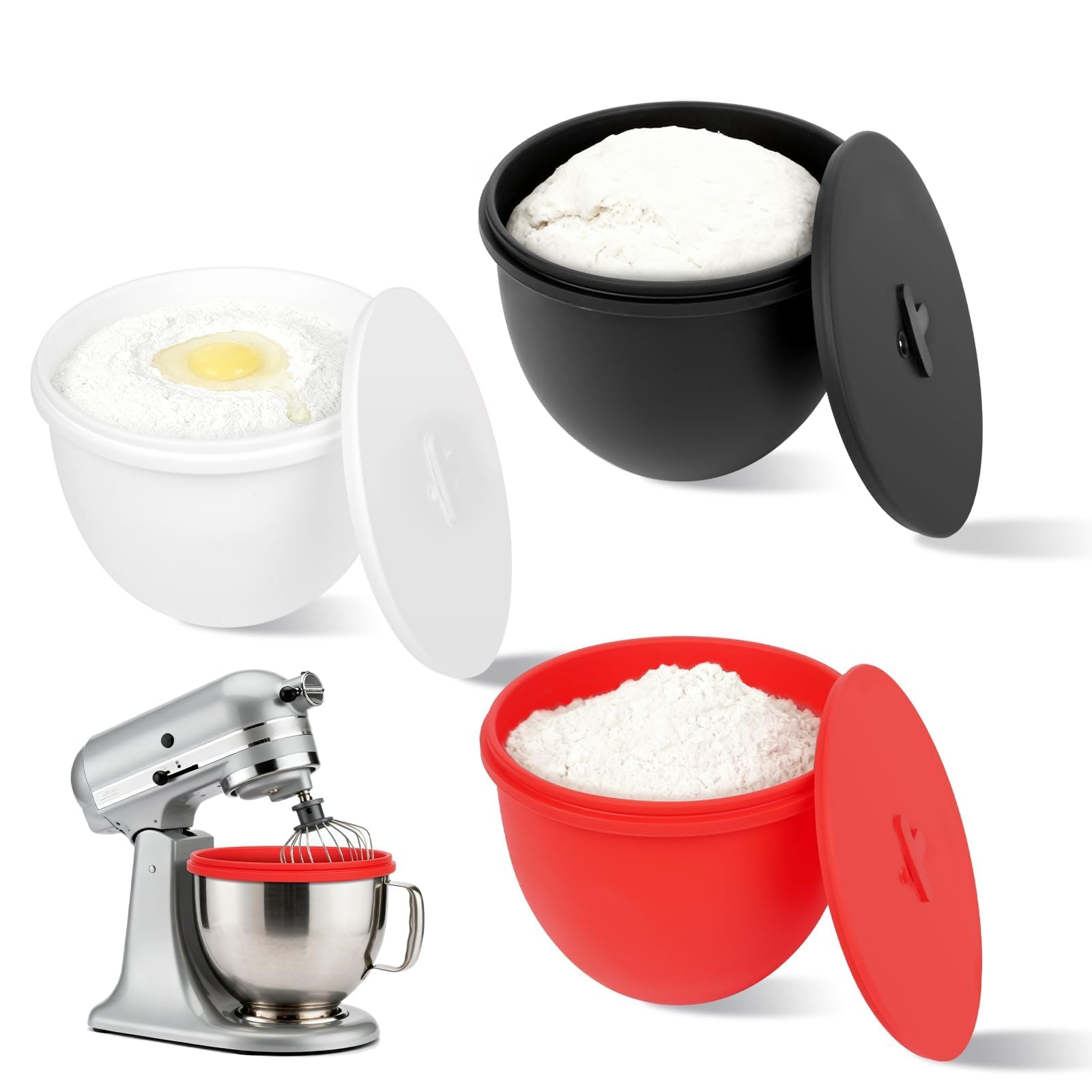 Liner de silicona FIMXSD para bol 5qt protege arañazos y facilita la limpieza
