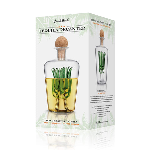 Final Touch Agave Tequila Decantador cristal-transparente, permite apreciar el color y brillo.