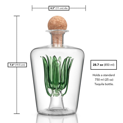 Final Touch Agave Tequila Decantador diseno-inspirado-en-agave, guiño artesanal a la planta.