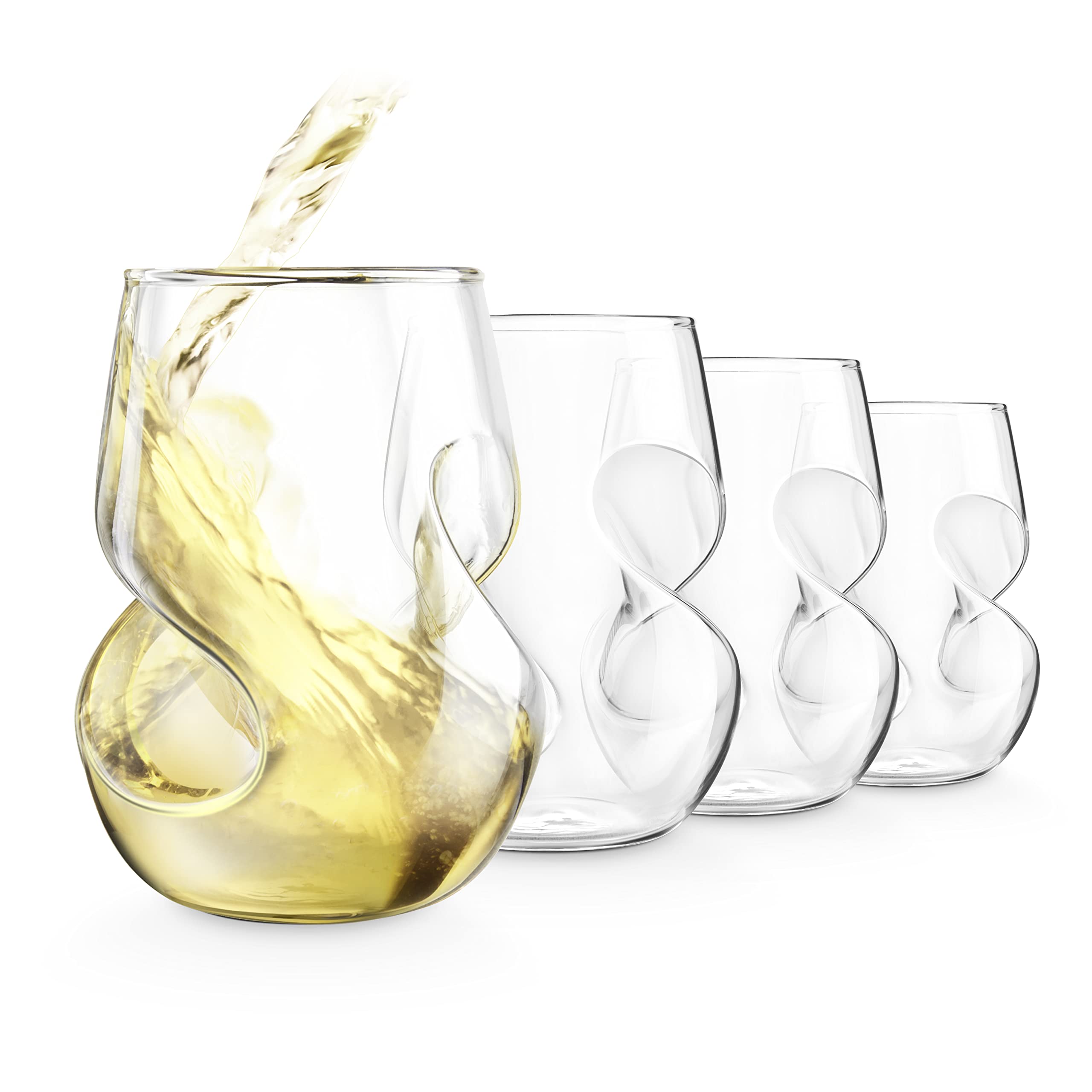 Final Touch Conundrum copa de vino blanco sin tallo con ergonomía para sostener cómodamente