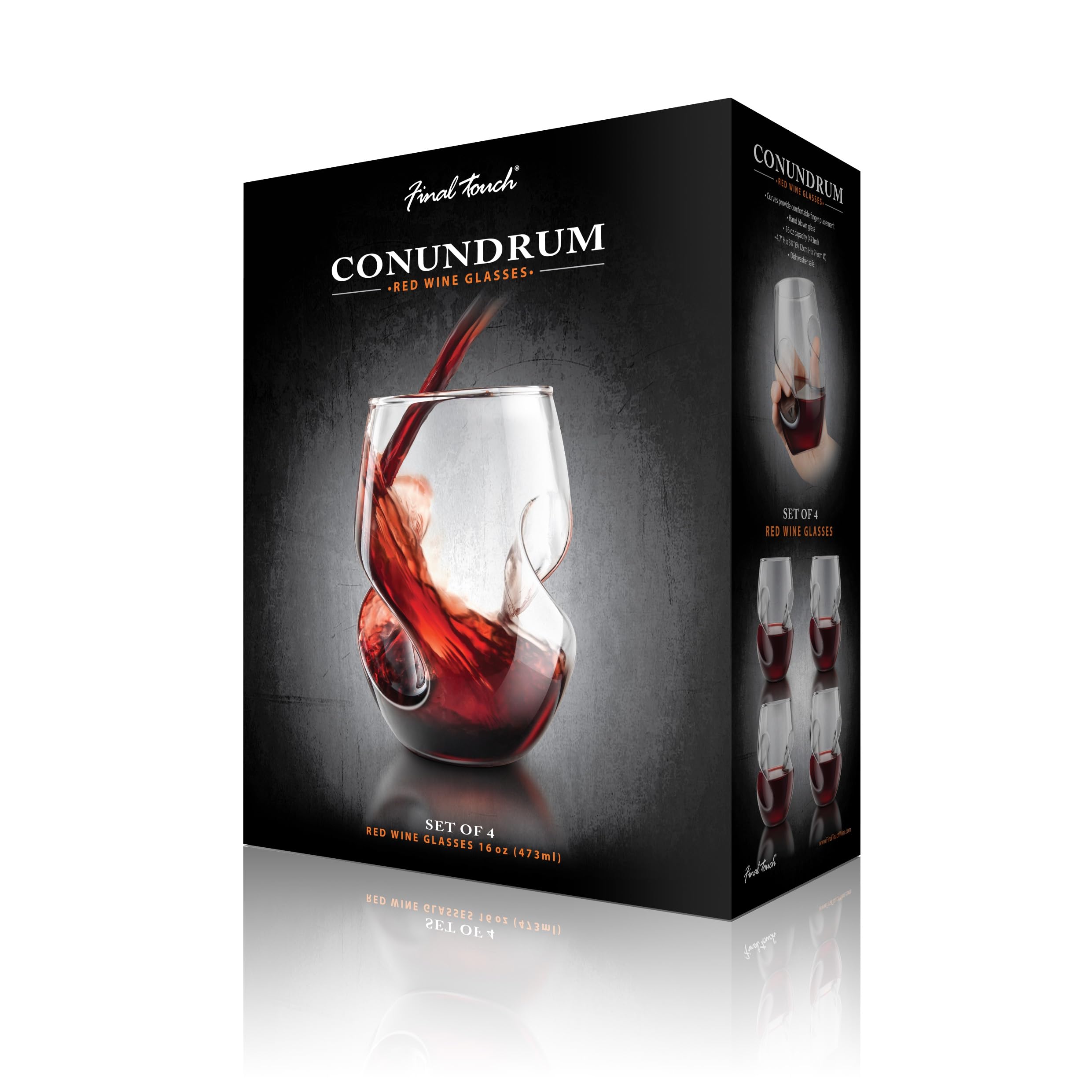 Final Touch Conundrum dimensiones compactas, almacenamiento sencillo.