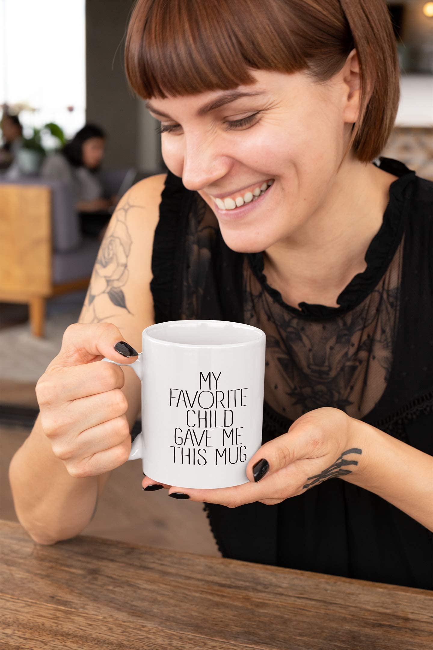 Desayuno en casa con la taza Find Funny Gift Ideas