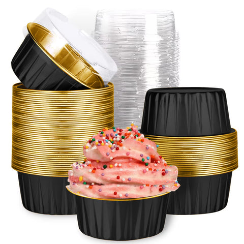 Findful mini copas de cupcake con tapa para postres individuales y transporte seguro.