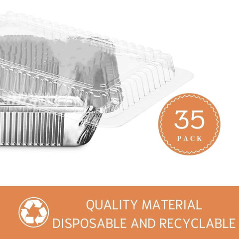 Pack de 35 bandejas Findful 8x8 para cocinar, hornear y entregar fácilmente
