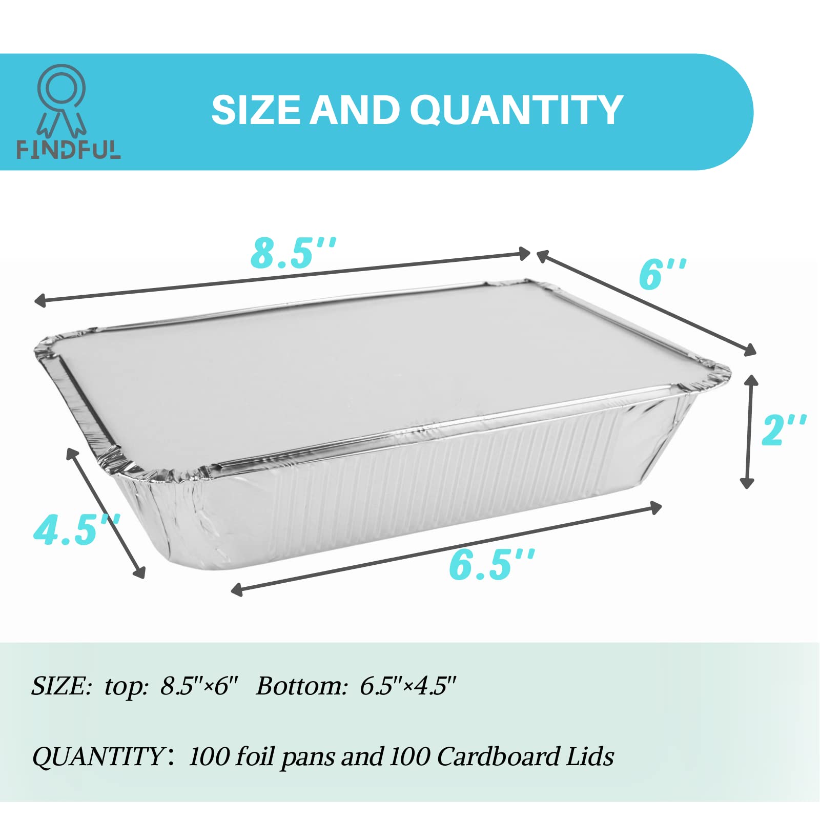 Findful tapas de cartón para bandejas de aluminio mantienen la comida caliente durante el servicio.