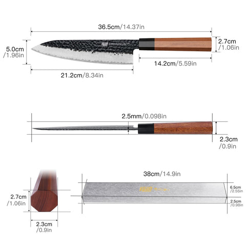Cuchillo ideal para verduras y frutas con deslizamiento suave.