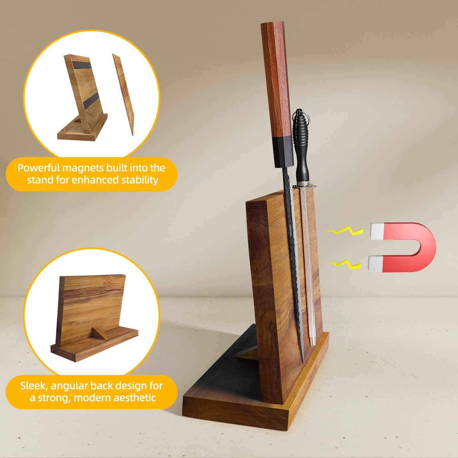 FINDKING magneto-fuerte: toma y coloca cuchillos con facilidad.