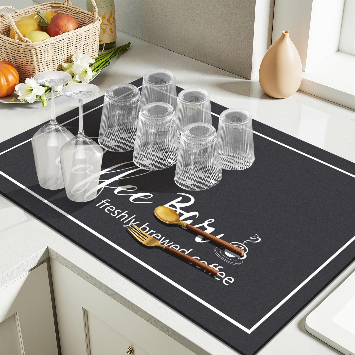 Findosom estera absorbente para cafe y derrames, ideal para la encimera.