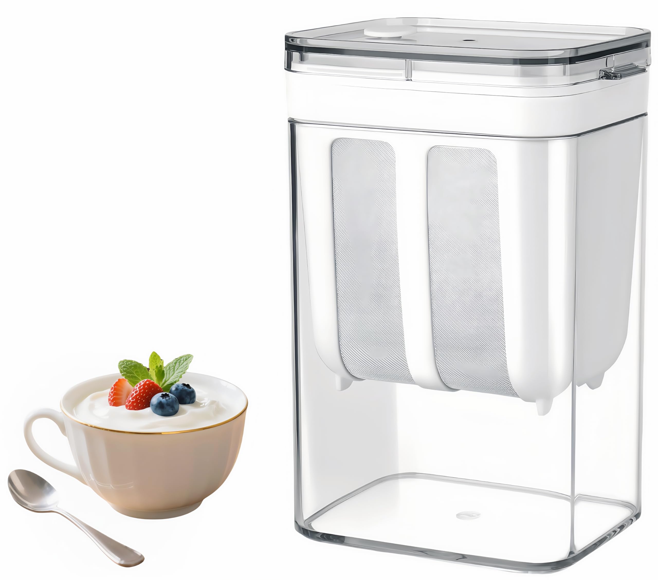 FindXeink colador de yogur 1800 ml, ideal para lotes grandes