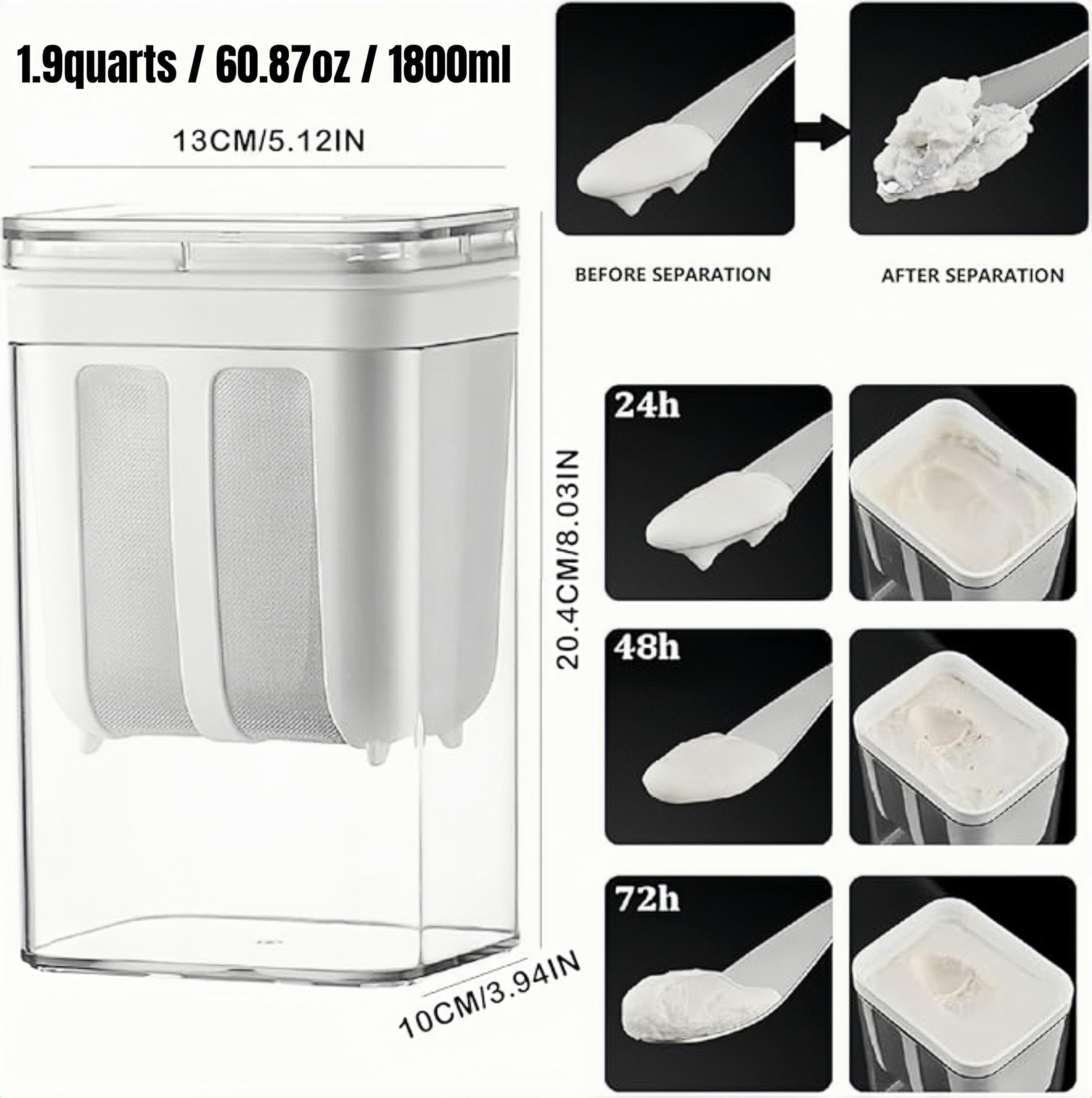 FindXeink filtración de suero para yogur con PP sin BPA