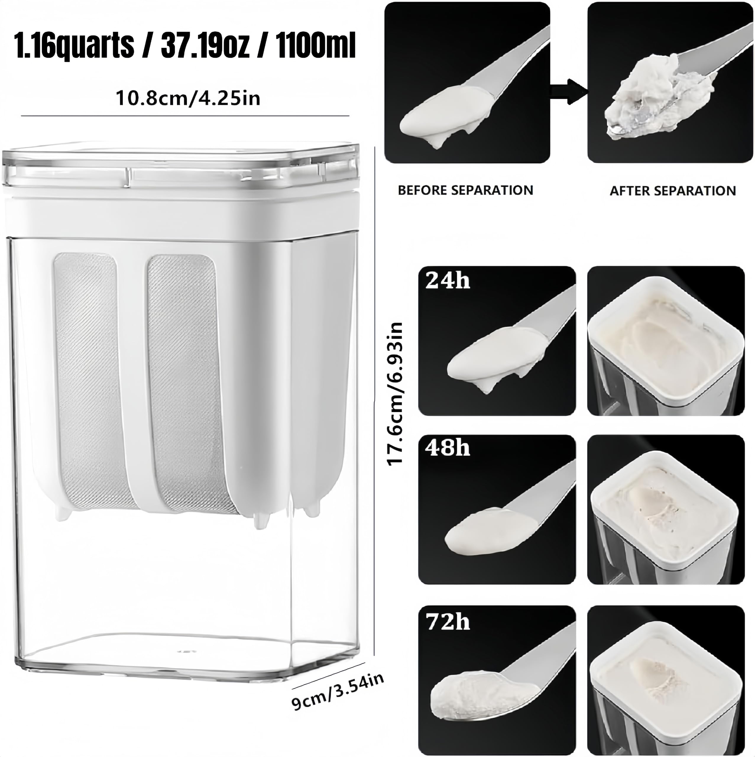 FindXeink Colador de Yogur apto para leche de frutos secos y bebidas