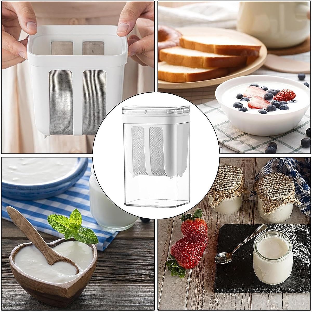 FindXeink Colador de Yogur apto para yogur griego y porciones diarias