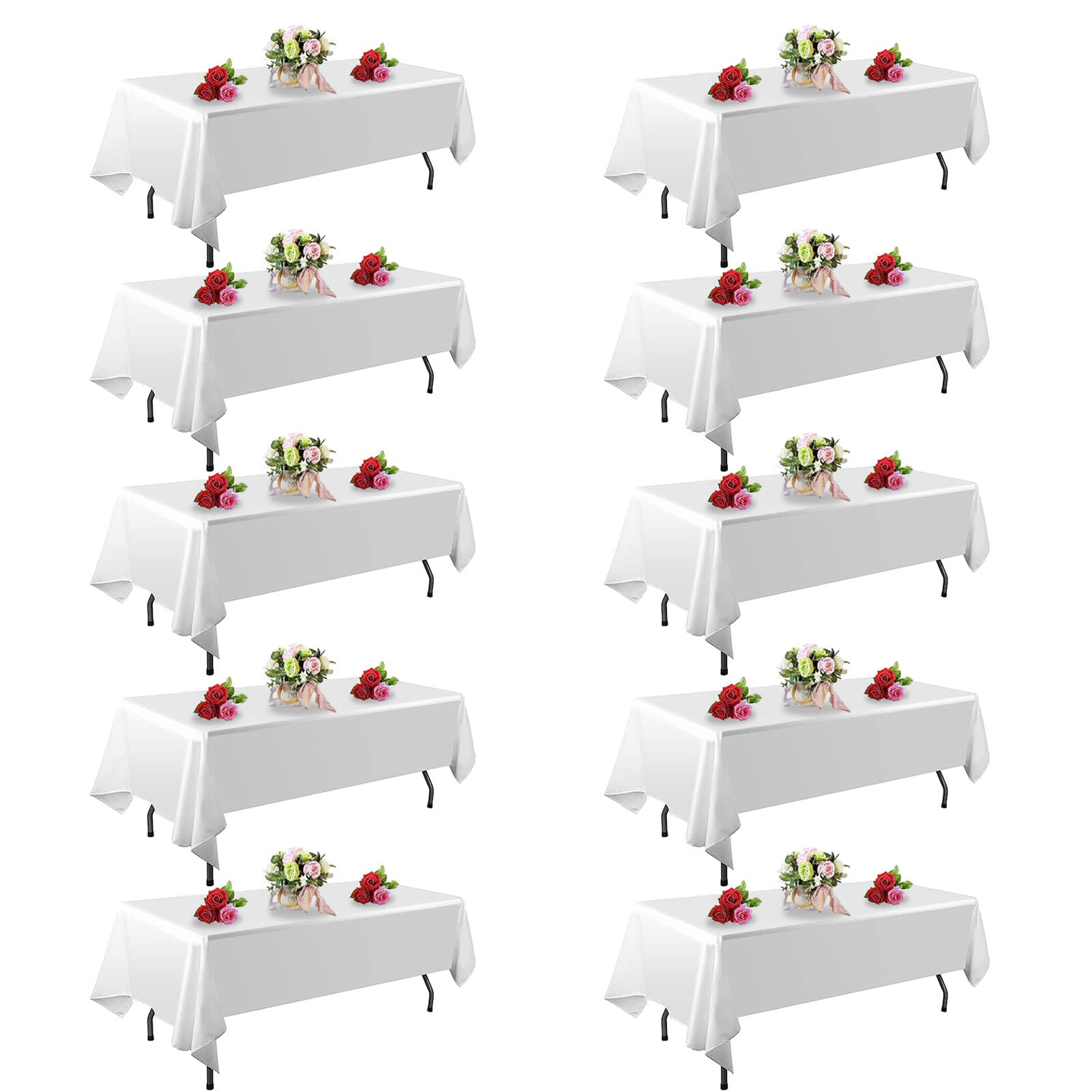 Mantel blanco FINDYOU de 60x102 pulgadas, ideal para proteger y decorar mesas