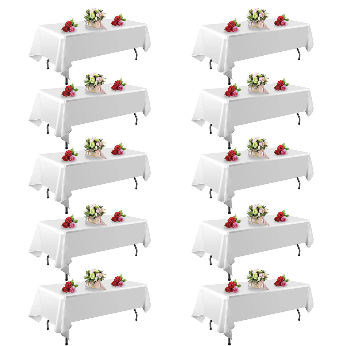 Mantel blanco FINDYOU de 60x102 pulgadas, ideal para proteger y decorar mesas