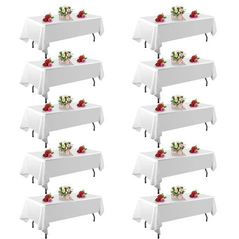 Mantel blanco FINDYOU de 60x102 pulgadas, ideal para proteger y decorar mesas