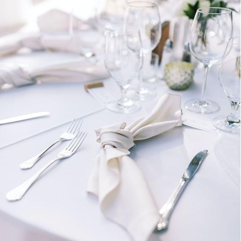 Mantel FINDYOU blanco protege la mesa durante reuniones y comidas.