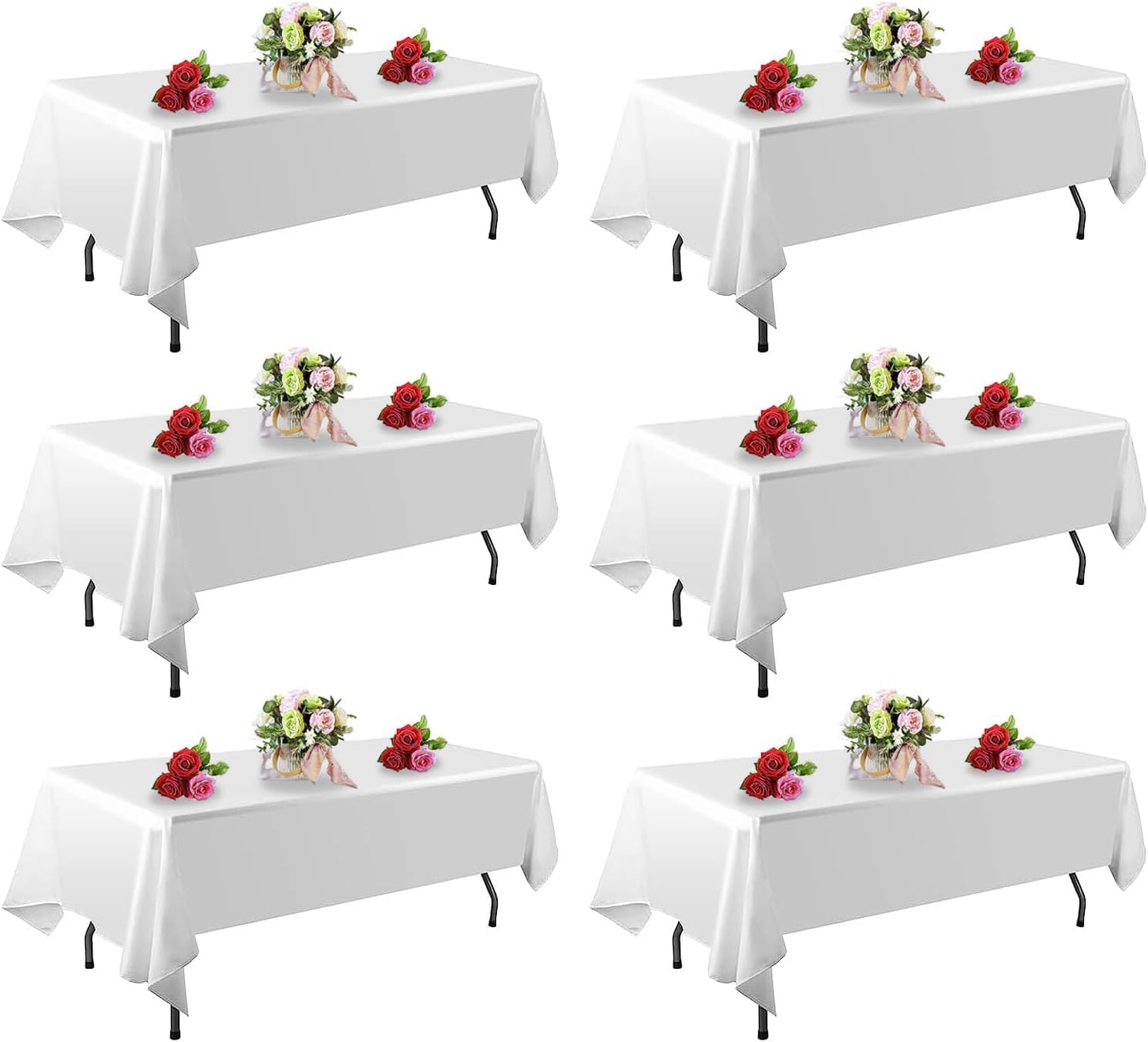 FINDYOU mantel blanco rectangular 60x84, vista frontal para fiestas y comedor.