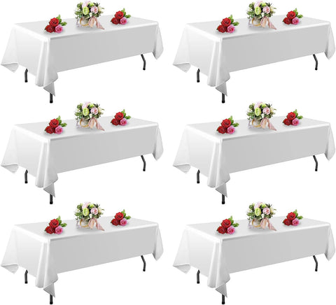 FINDYOU mantel blanco rectangular 60x84, vista frontal para fiestas y comedor.