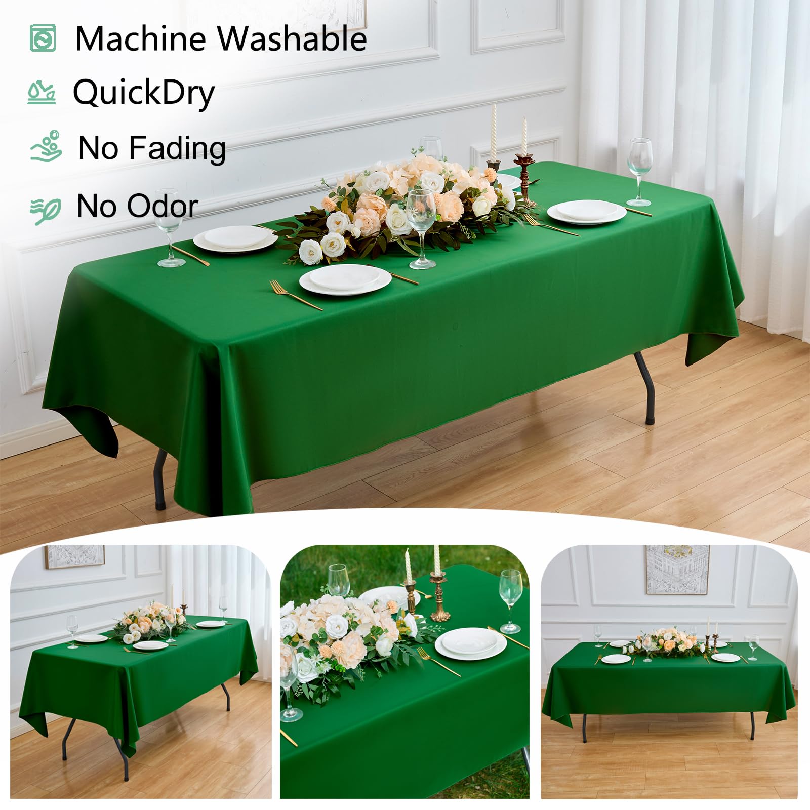 Mantel Hunter Green FINDYOU ideal para bodas y celebraciones.