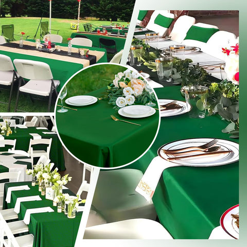 Mantel Hunter Green FINDYOU para fiestas, resistente y fácil de combinar.