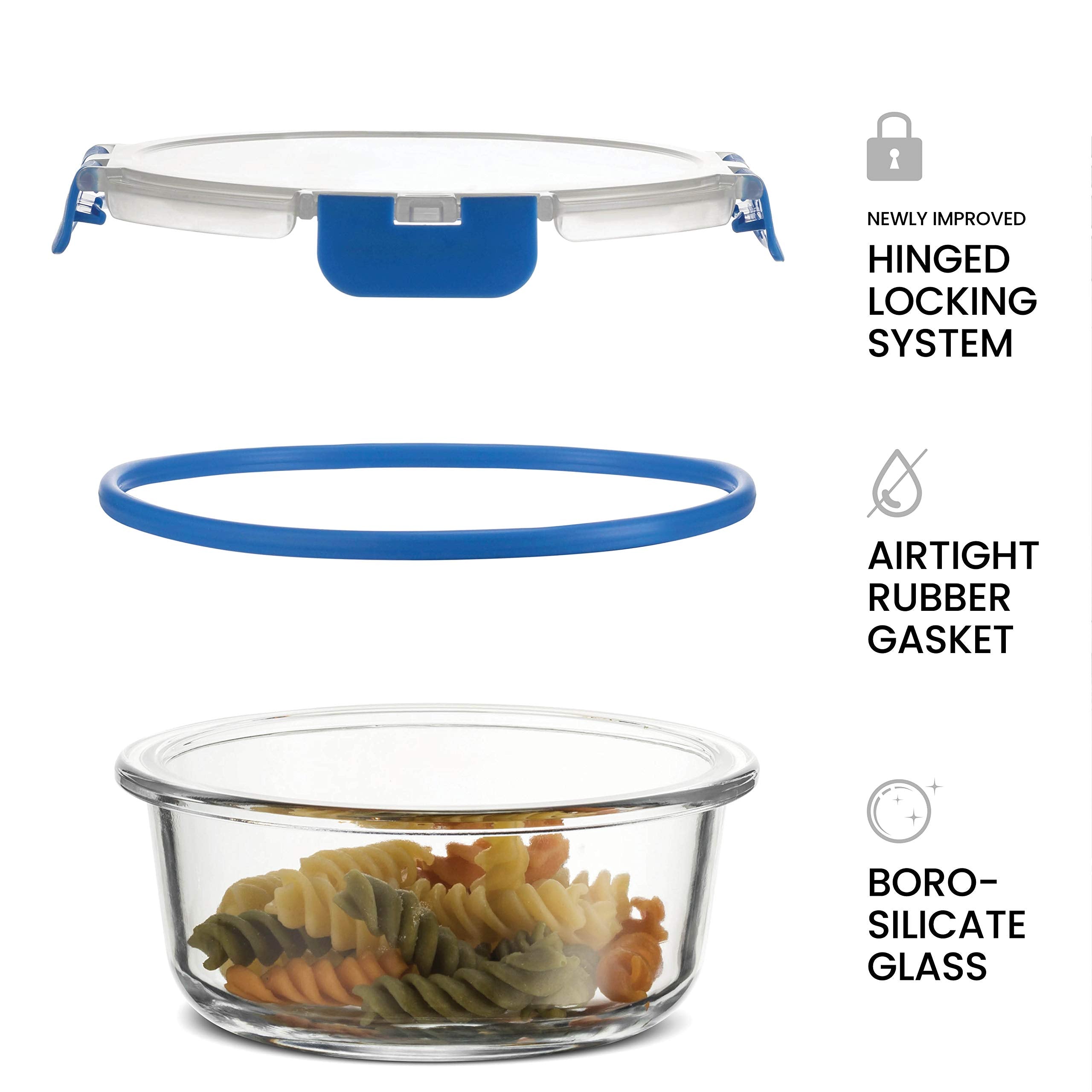 FineDine contenedores de vidrio aptos para microondas y horno.