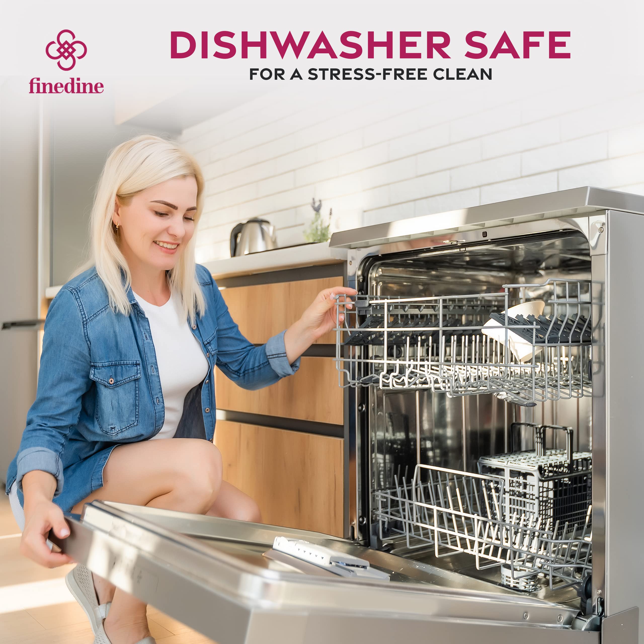 FineDine mango ergonómico y base estabilizadora para mayor seguridad al cocinar.