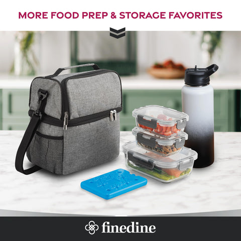 Ideal para preparación de comidas y sobras, con almacenamiento seguro y práctico.