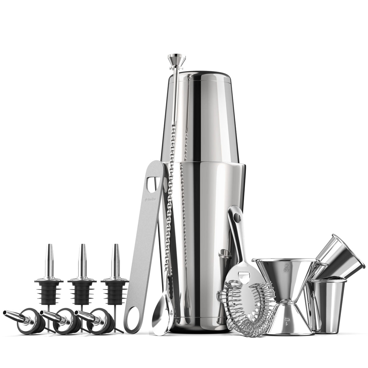 FineDine set de coctel experto de 14 piezas, tinas para mezclar para casa.