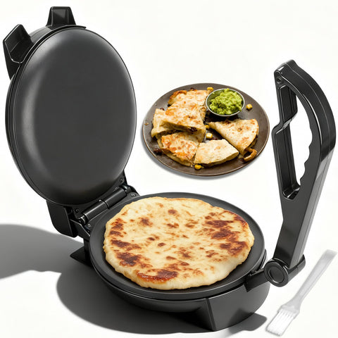 FineMade Compact Roti Maker: panel de control de temperatura para resultados consistentes.