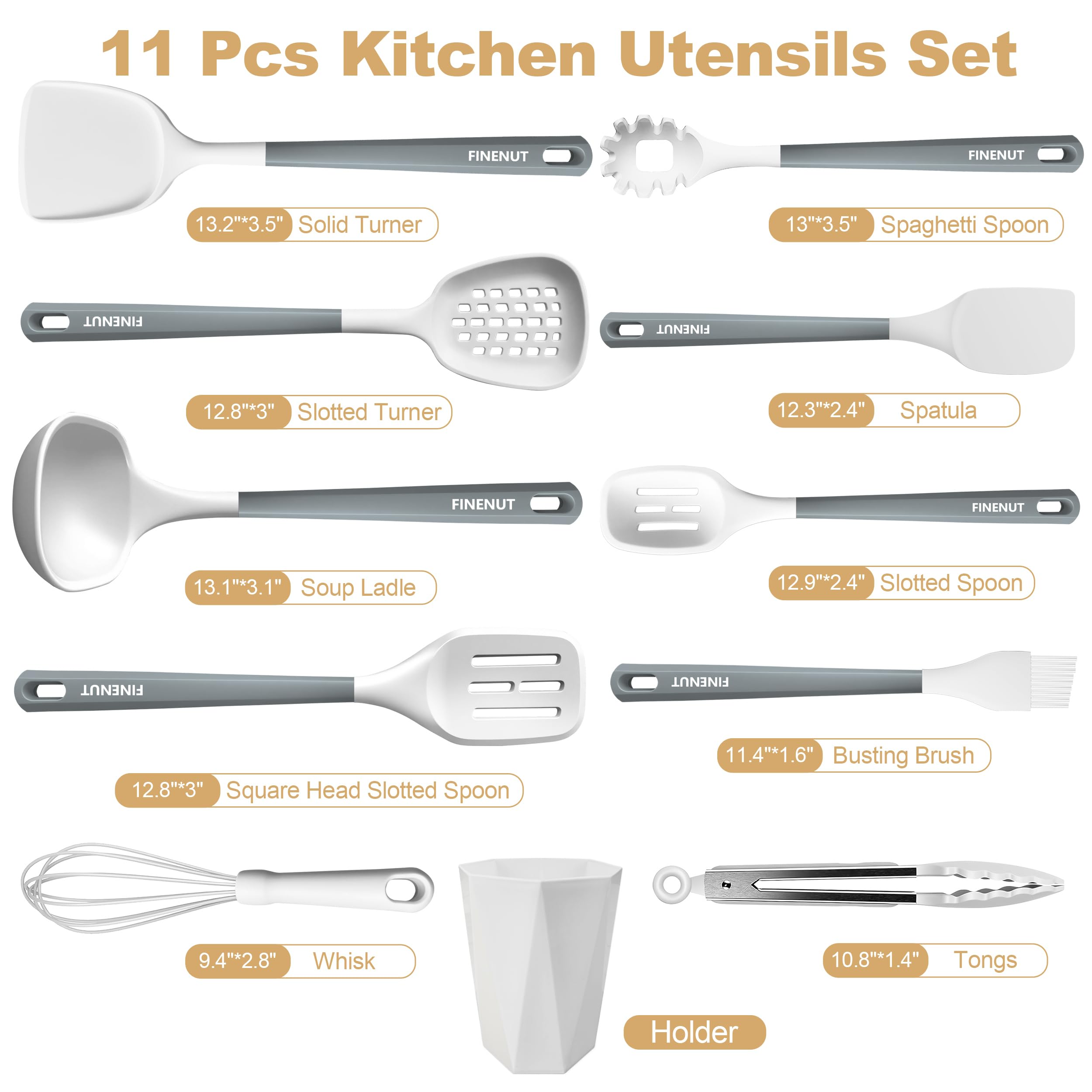 Pincel de silicona FINENUT para glasear y hornear en cocina