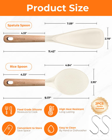 FINENUT mango de madera comodo para control preciso durante la coccion