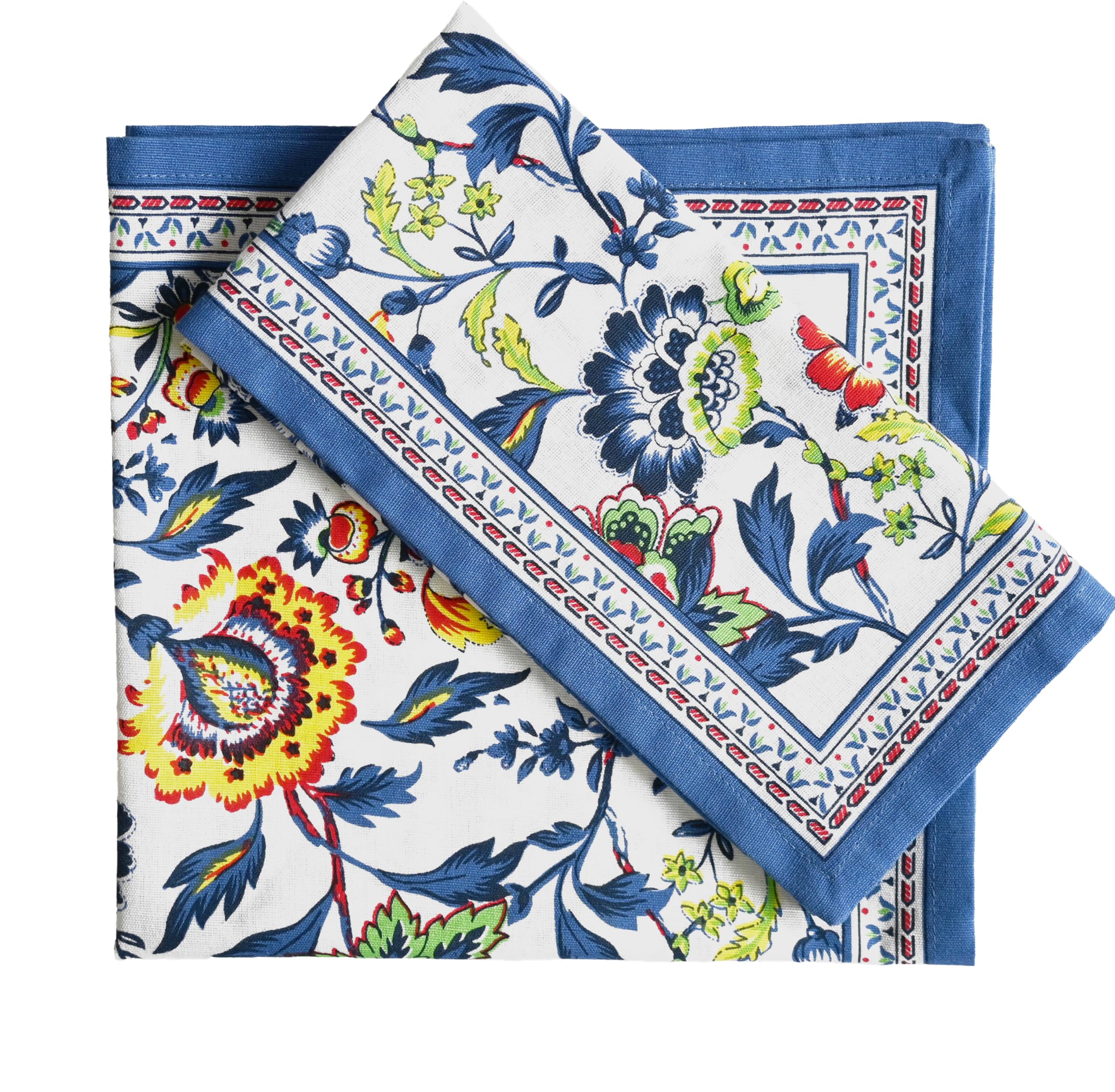 Fingercraft servilletas azul floral para cenas elegantes.