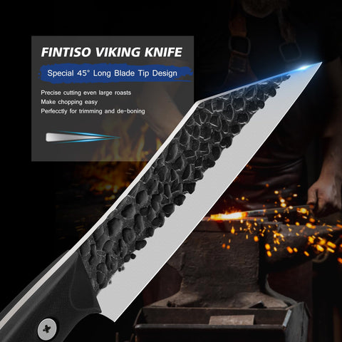 Cuchillo FINTISO estilo japonés, punta estrecha para penetrar carnes con facilidad.