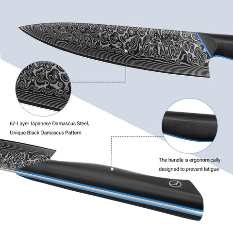 Mango G10 azul FINTISO ergonómico y duradero para agarre cómodo