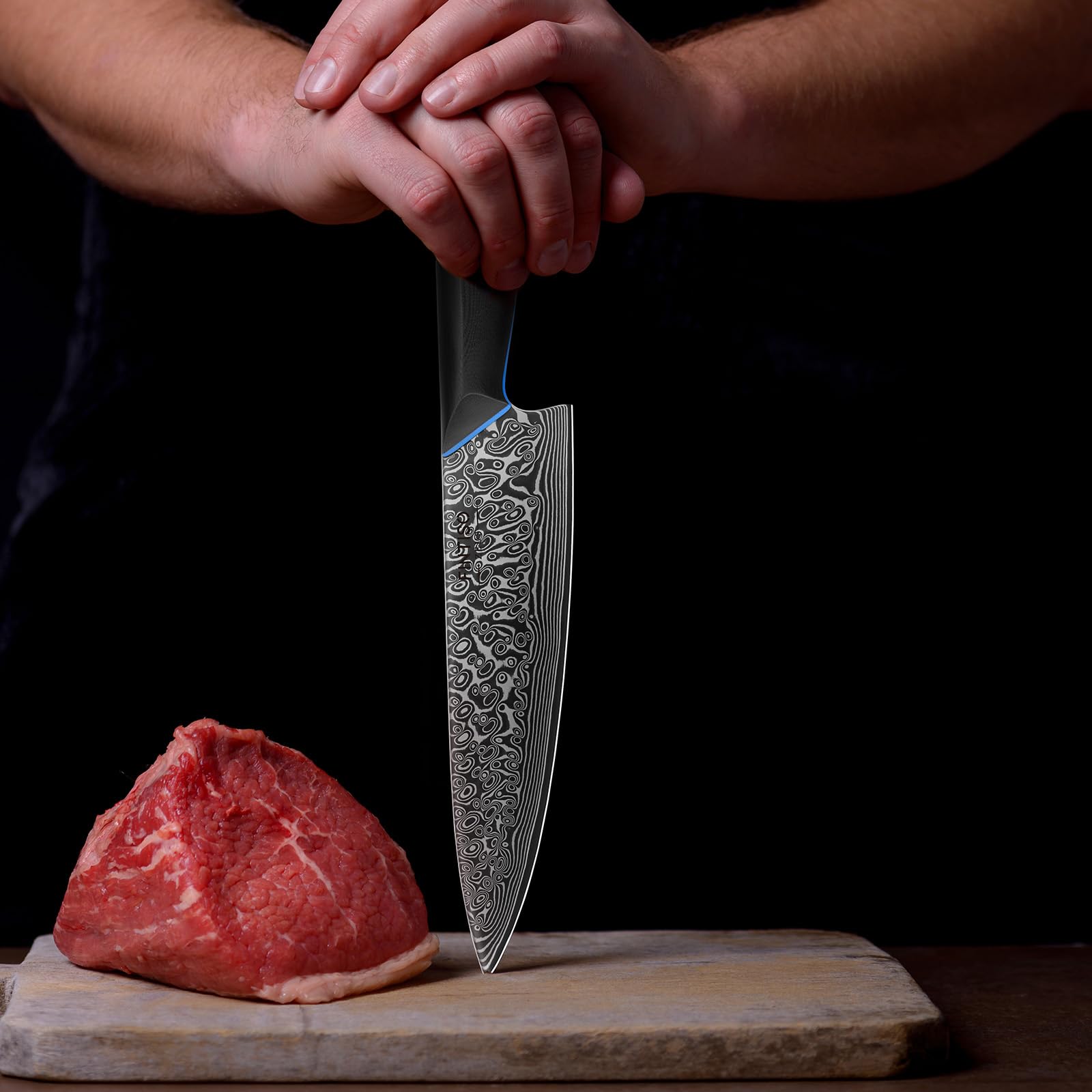 Uso diario en la cocina con FINTISO, hoja afilada para chef aficionado