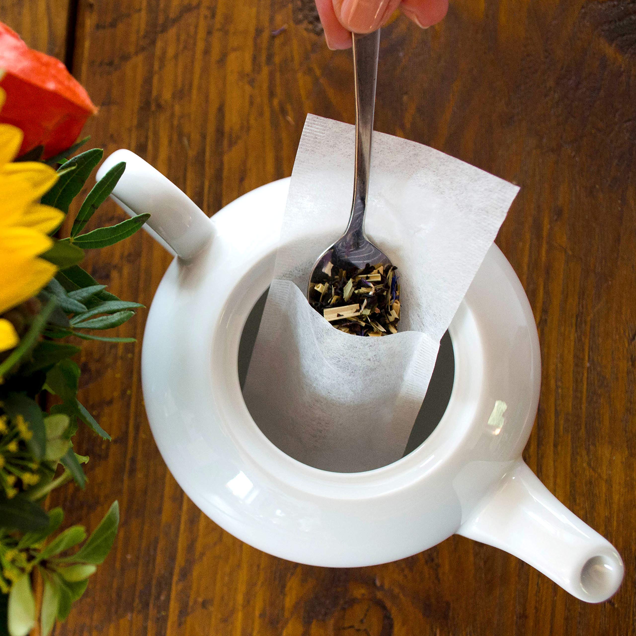 Finum filtro de té en papel sin necesidad de soporte.