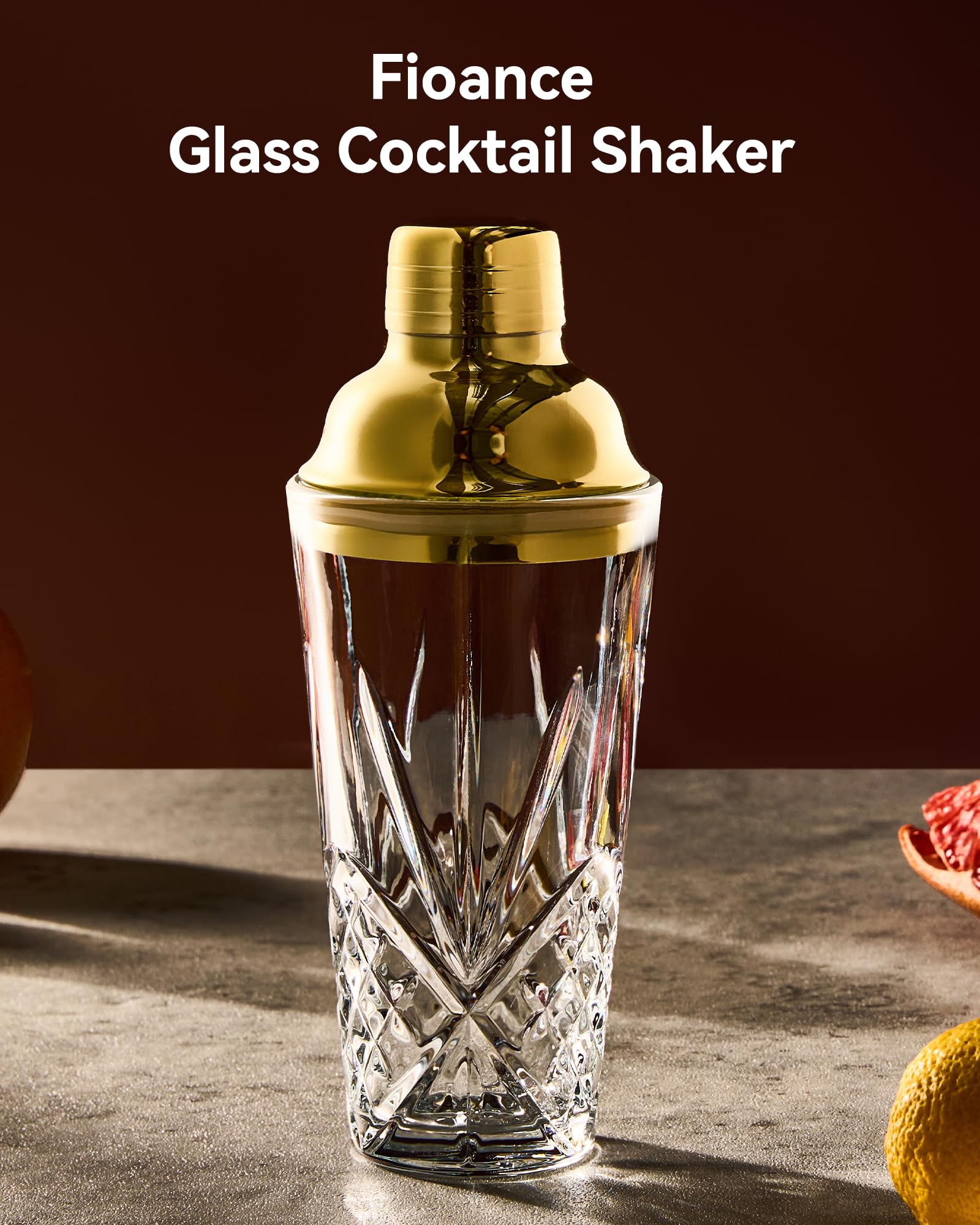 Fioance coctelera dorada para fiestas, regalo ideal para Navidad.