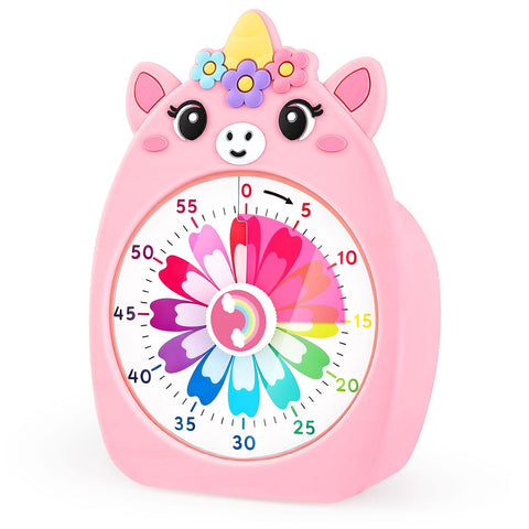 FIODAY temporizador visual unicornio rosa para entender el paso del tiempo.
