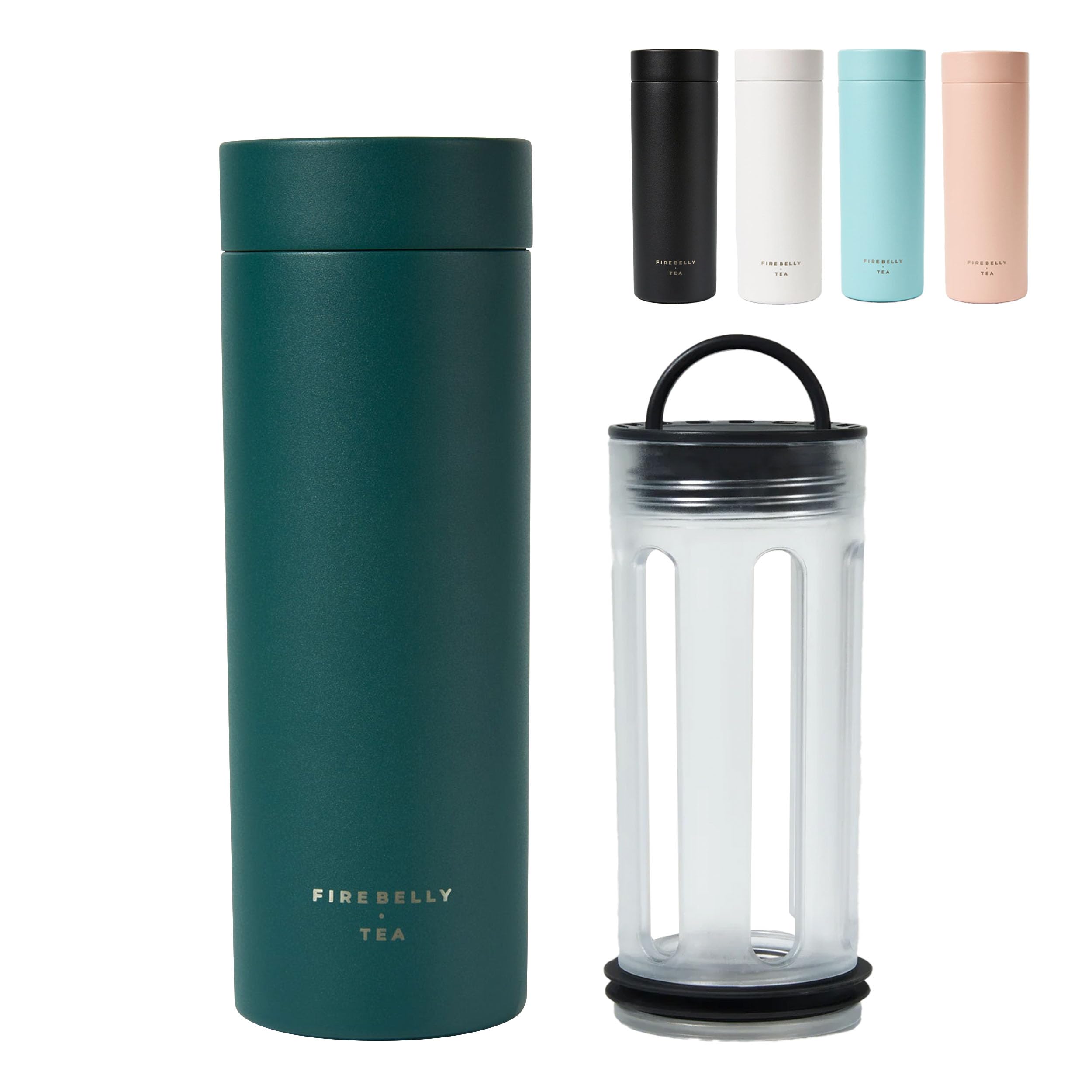 Firebelly Tea Taza Viaje Infusor: infusor integrado para infusiones rápidas en movimiento.