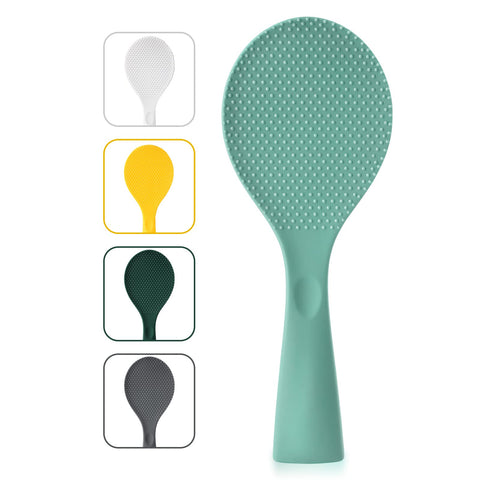 FireKylin espátula para arroz con soporte, ahorro de espacio y base estable.