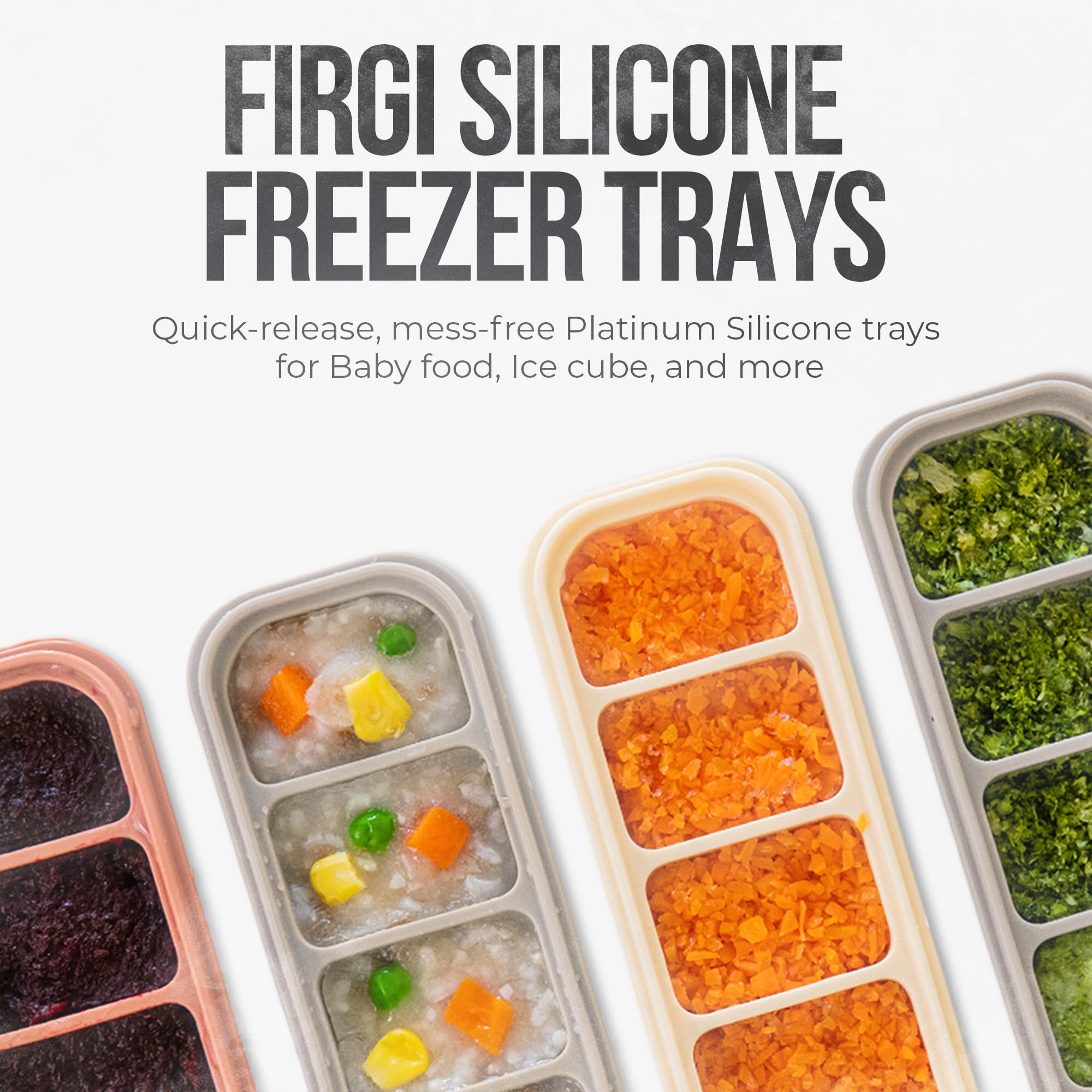 Cubo de hielo Firgi de silicona, 20 ml, desmolde fácil.