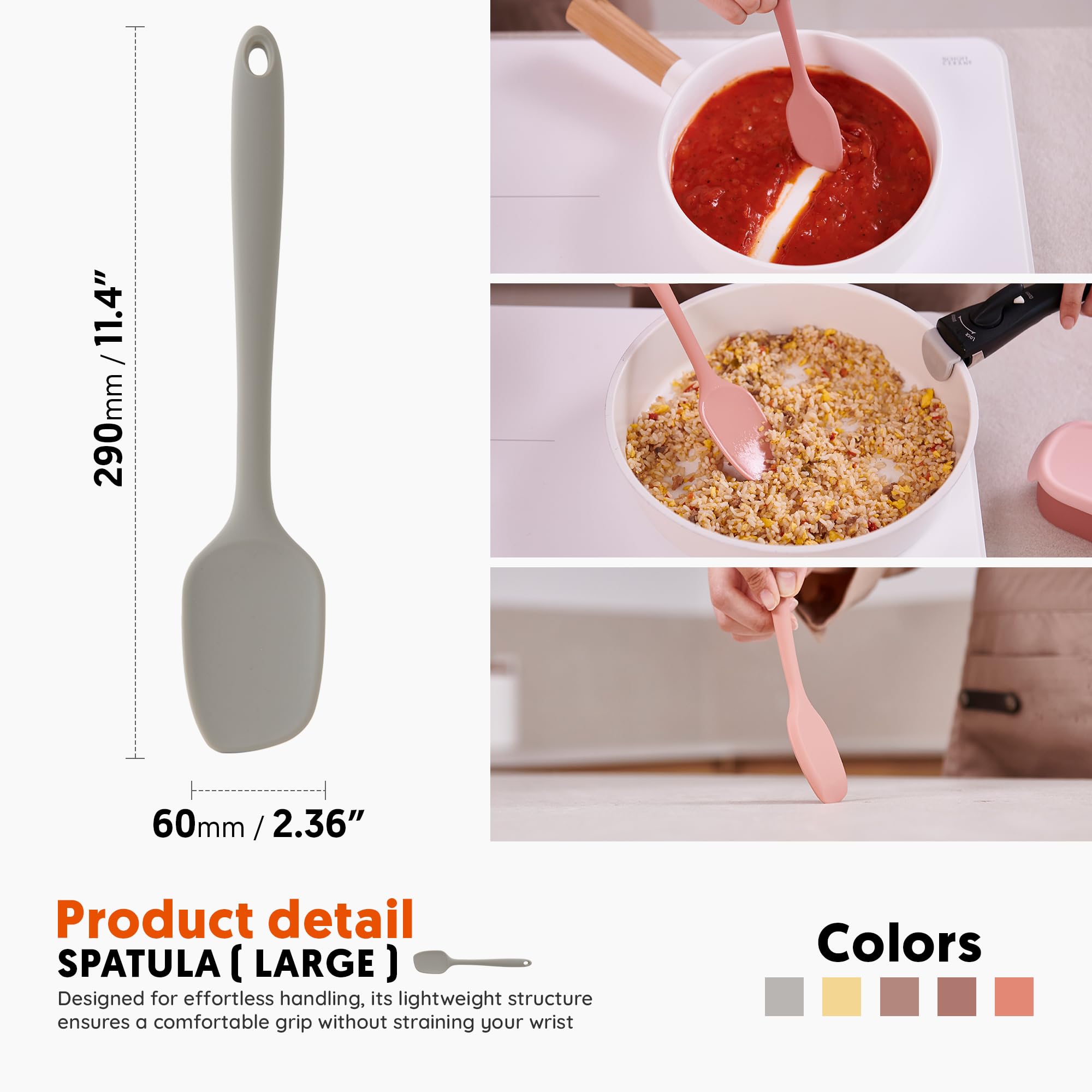 Espátula Firgi para batido suave y uniforme sin grumos.