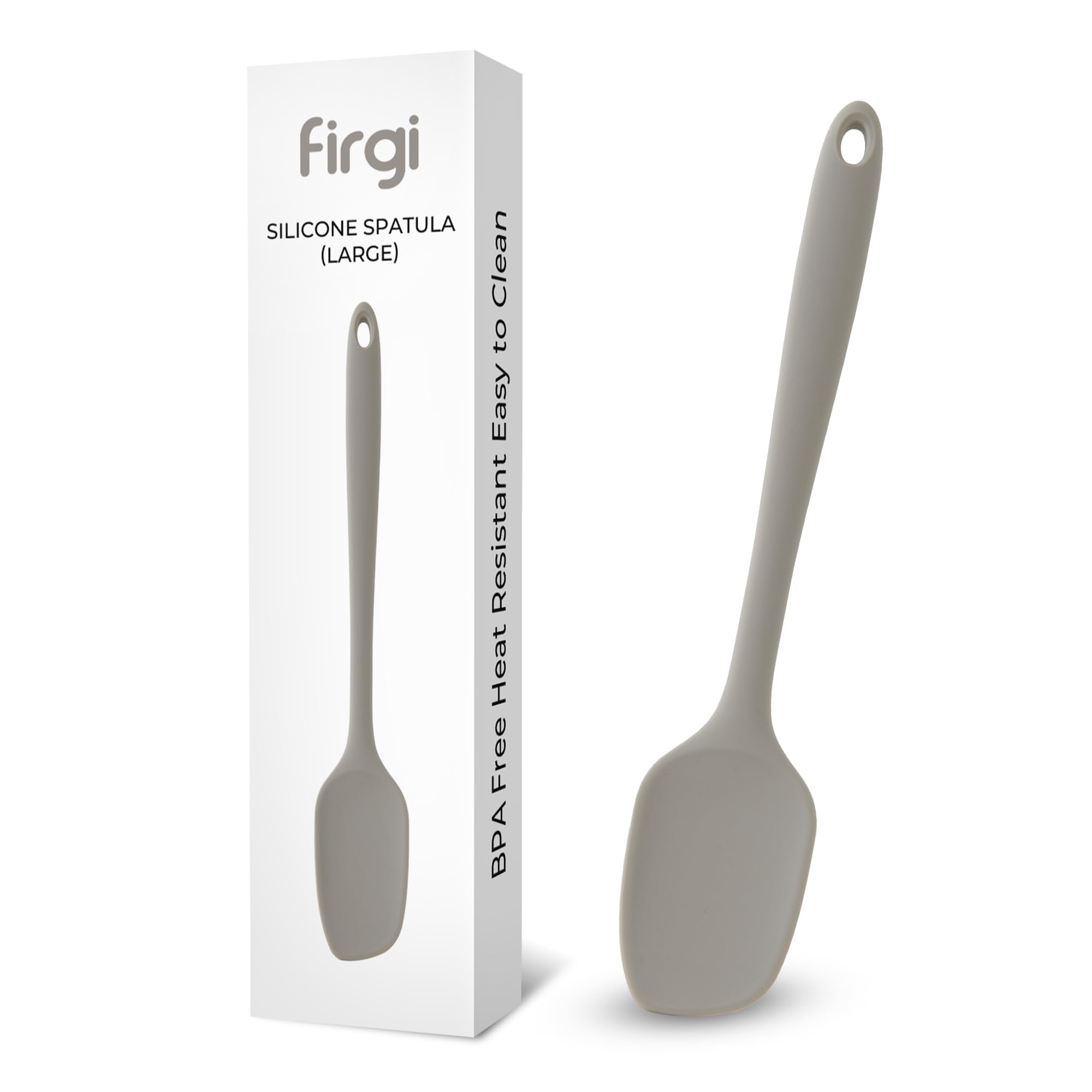 Espátula Firgi de silicona platino para mezclar masa sin rayar.