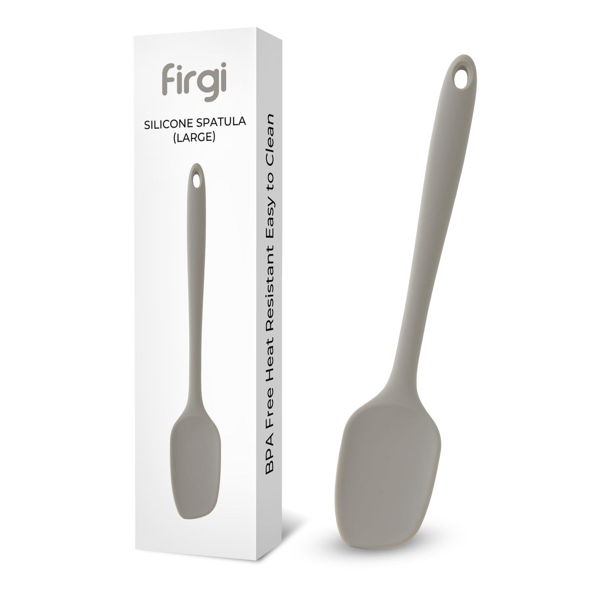 Espátula Firgi de silicona platino para mezclar masa sin rayar.