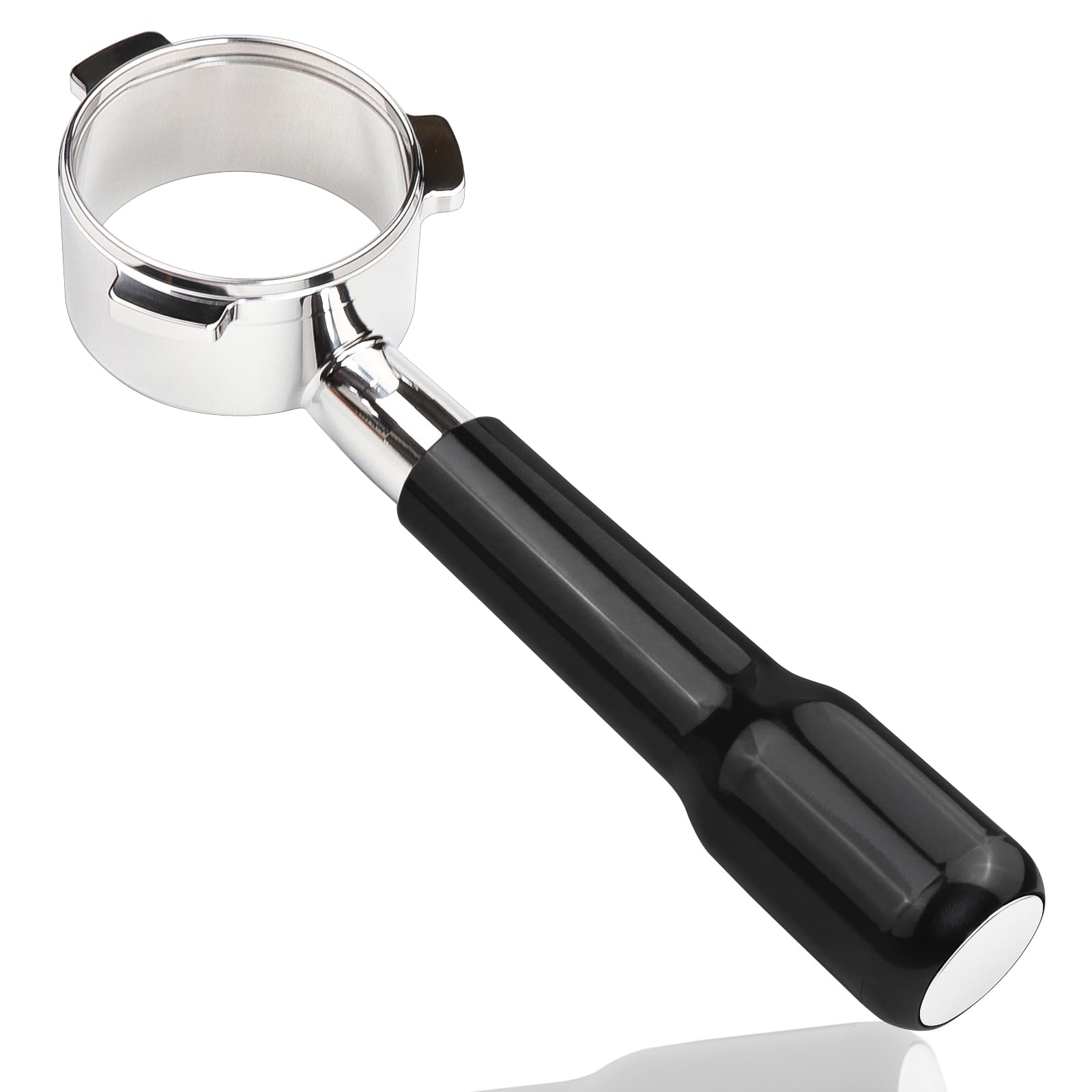 FIRJOY portafiltro desnudo 54mm: visualiza extracción en tiempo real con Breville BES870XL.
