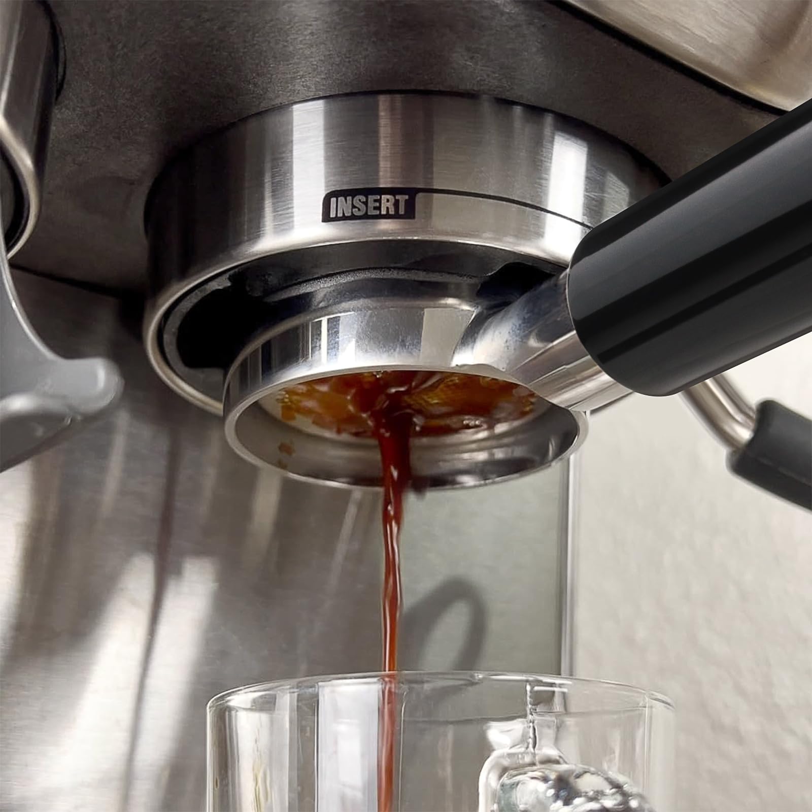 FIRJOY portafiltro desnudo 54mm: ver flujo de espresso para entrenamiento visual.